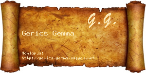 Gerics Gemma névjegykártya